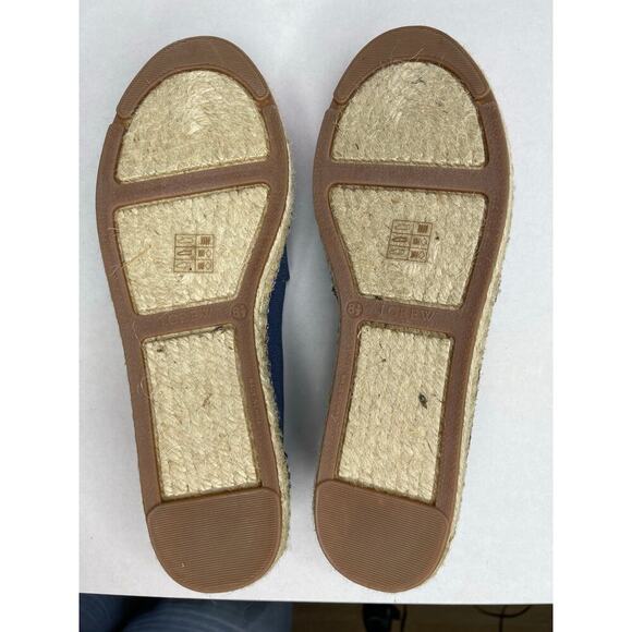 J. Crew Color block Canvas Cap Toe Slip-On Espadrilles Size 8.5 New Navy/Pink - Picture 8 of 8